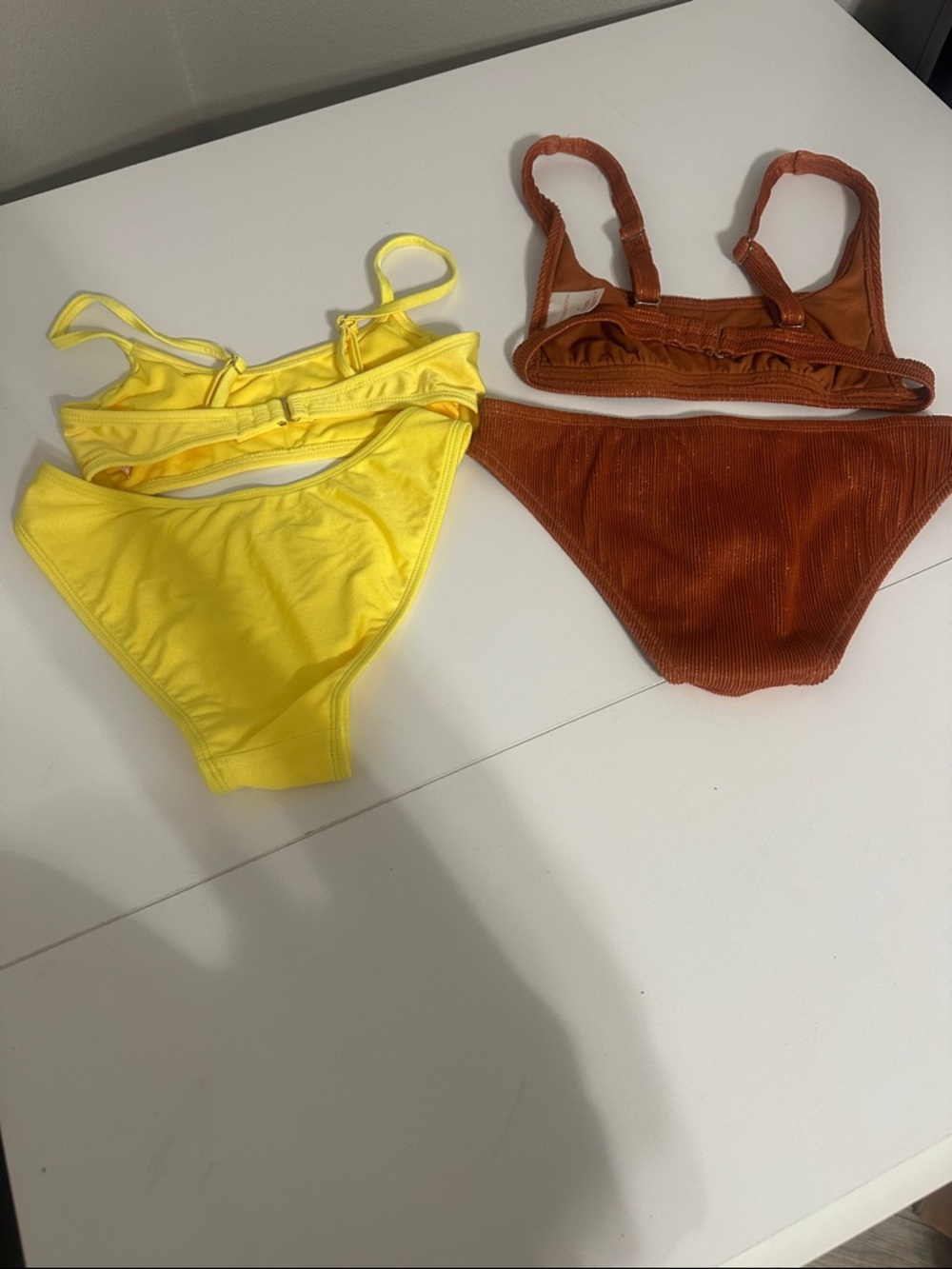Xhilaration Yellow & Rust Ribbed Bikini Set - Picture 6 of 6